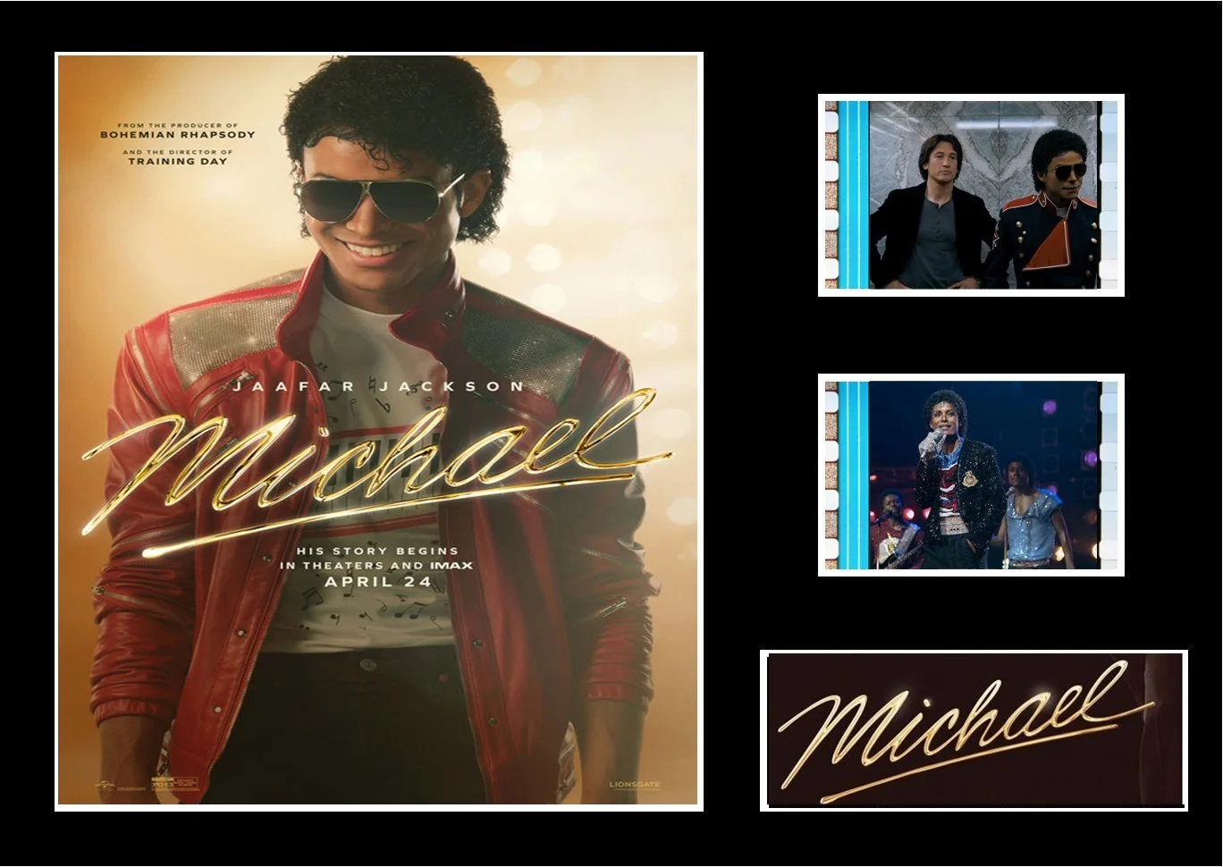 Michael Movie Michael Jackson Film Cell Stunning Display With COA, image 3