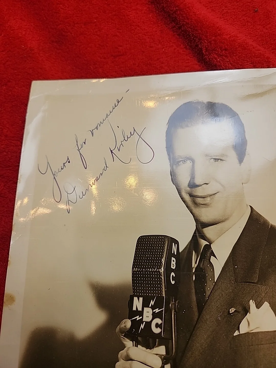 Durward Kirby Autographed Publicity Vintage 8x10" Photograph 1940's NBC, изображение 2