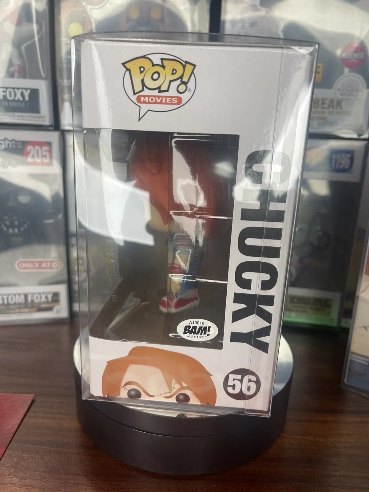 Ed Gale — Ed Gale auto 7bap signed Funko Pop #56 Chucky BAM CERTIFICATION Childs Play 2, image 2