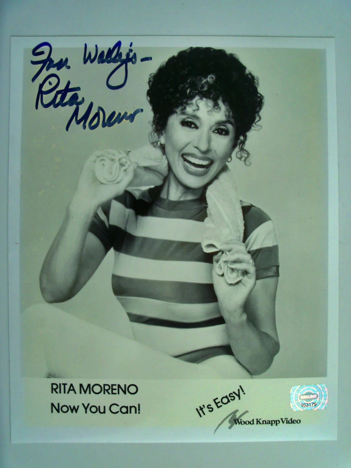 RITA MORENO — RITA MORENO Signed Autographed 8X10 B/W Photo W/ Hologram/Serial #, image 2