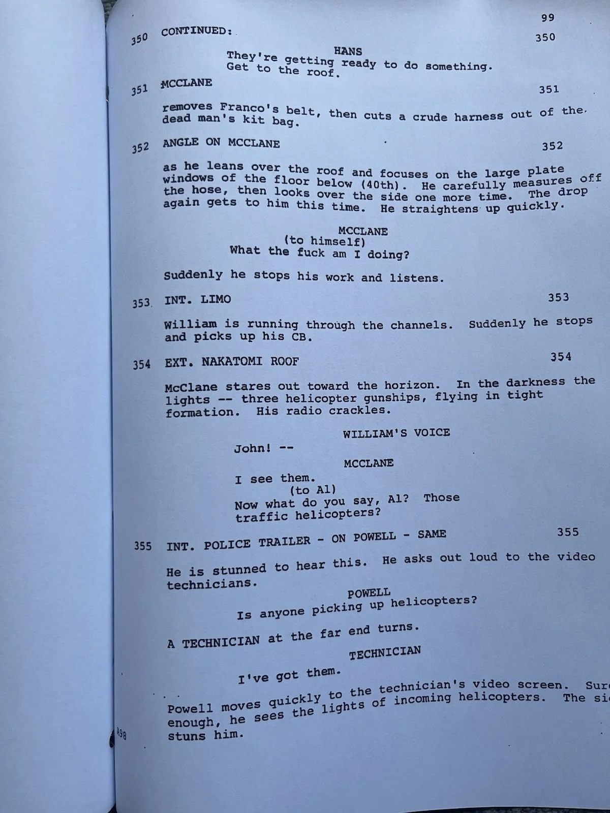 Die Hard Film Script / Screenplay. Bruce Willis, Alan Rickman., image 2