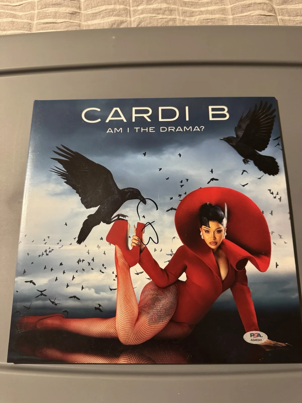 Cardi B Signed Vinyl Am I The Drama? Psa Coa Autographed Authentic Album LP Auto, image 2