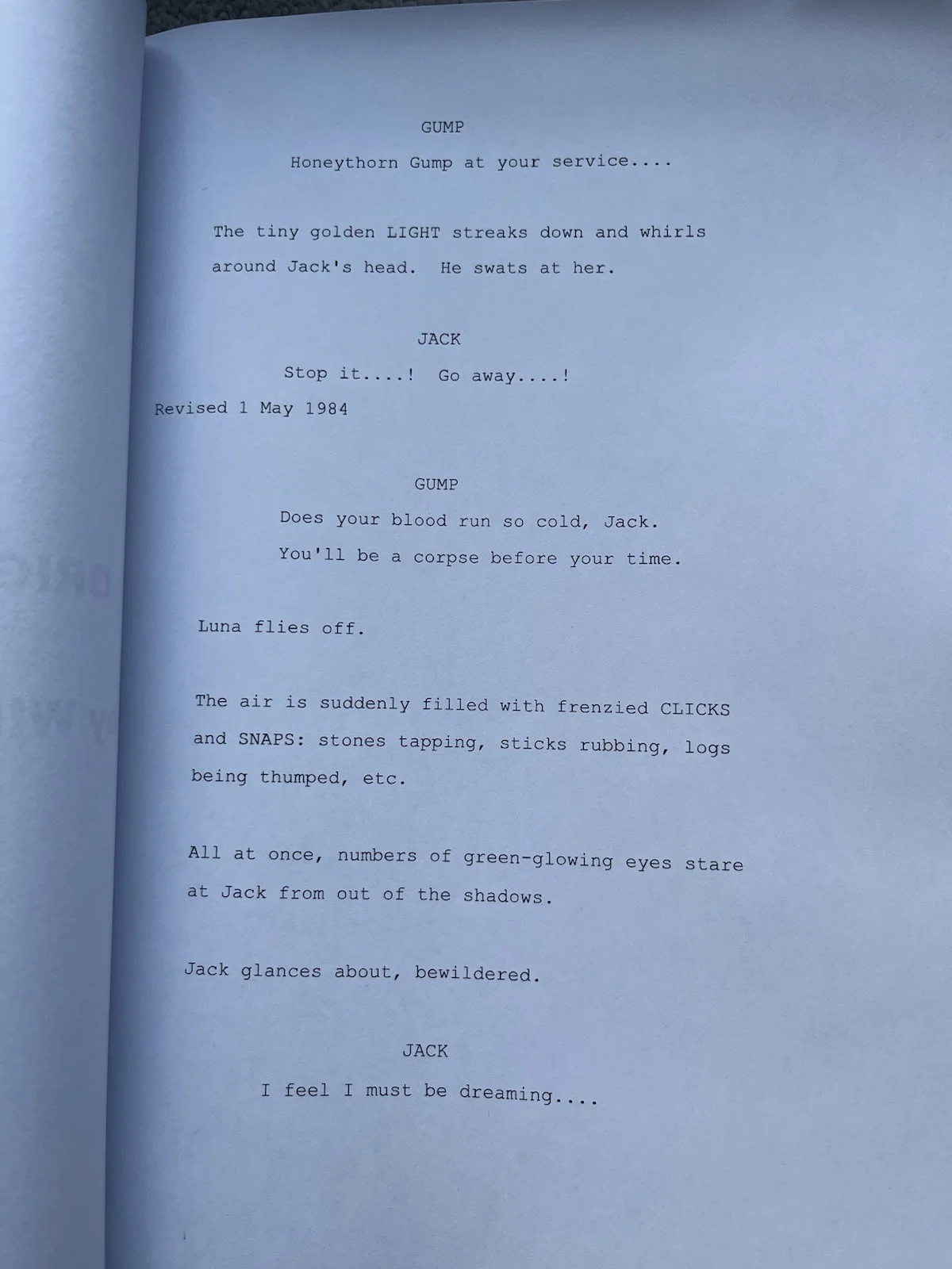 Legend (1985) Screenplay / Script. Ridley Scott, Tim Curry, Tom Cruise., image 2