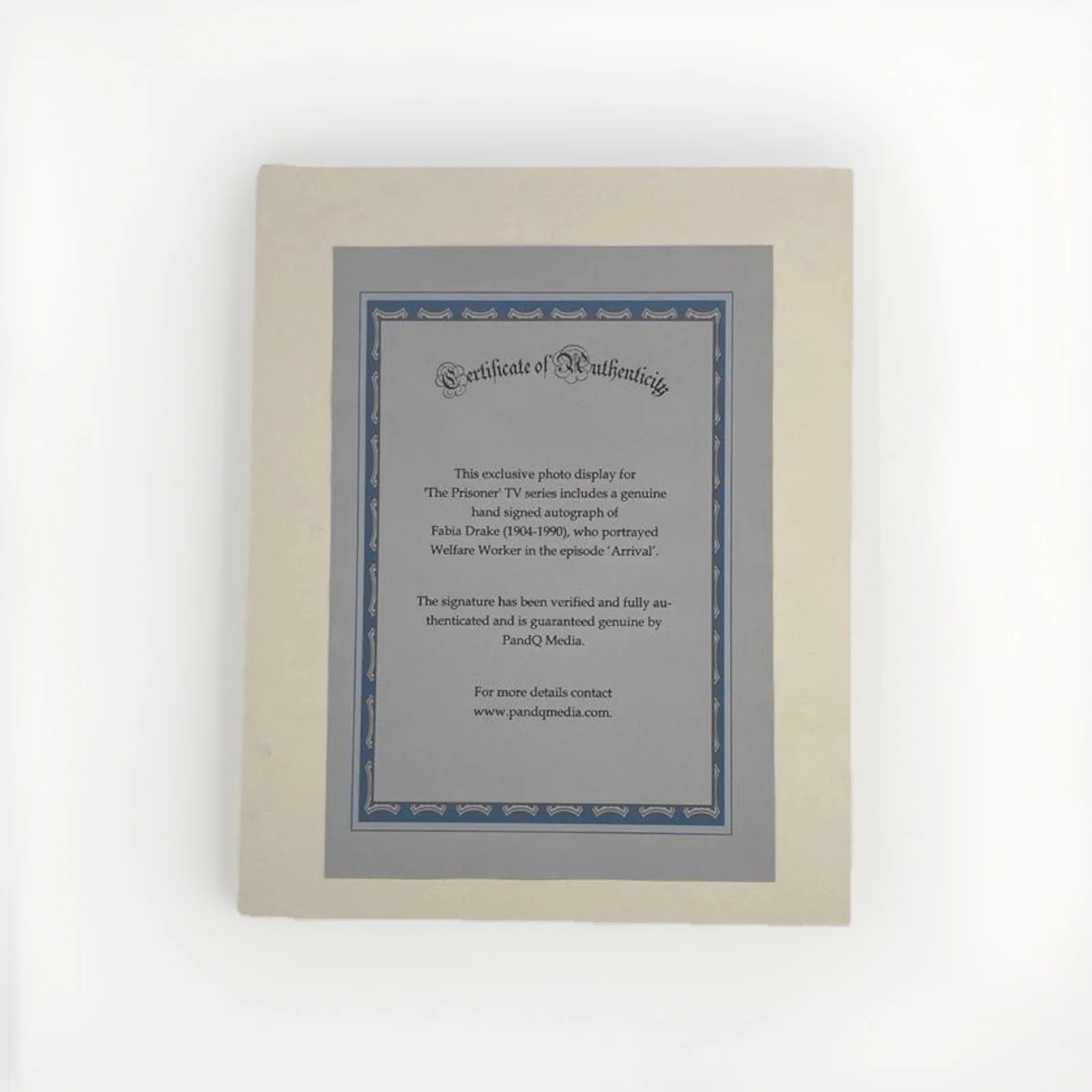Fabia Drake Signed Photo Display The Village Welfare Worker The Prisoner COA, image 4