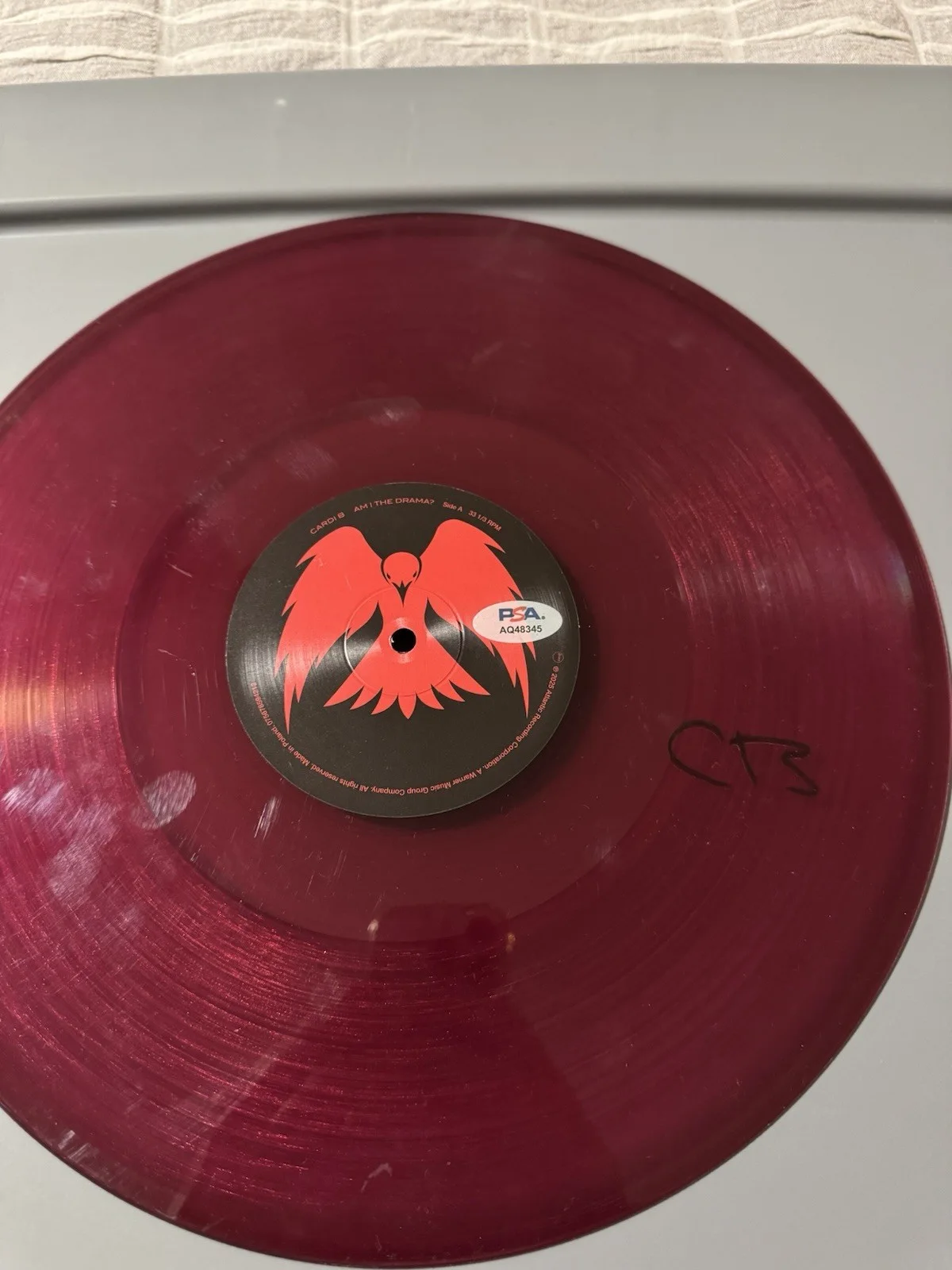 Cardi B Signed Vinyl Disc Am I The Drama? Psa Coa Autographed Authentic Auto Rap, image 2