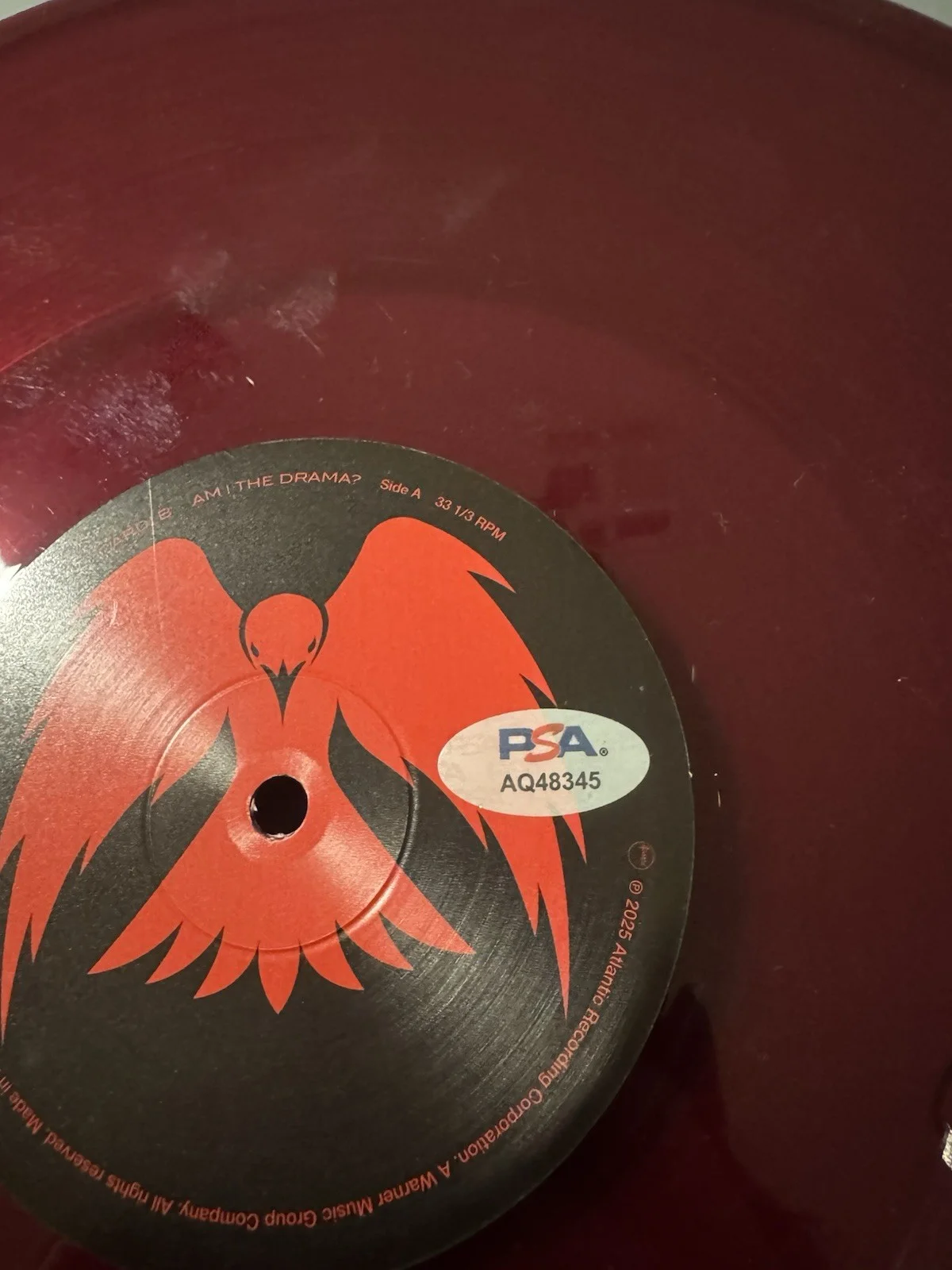 Cardi B Signed Vinyl Disc Am I The Drama? Psa Coa Autographed Authentic Auto Rap, image 3