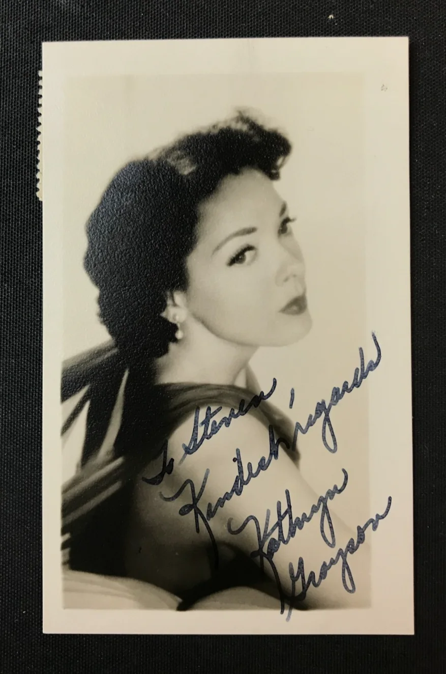 Kathryn Grayson — Kathryn Grayson Signed 4x21/2" Photo JSA (Personal.) 1940-50s Film Actor w/COA!, изображение 2