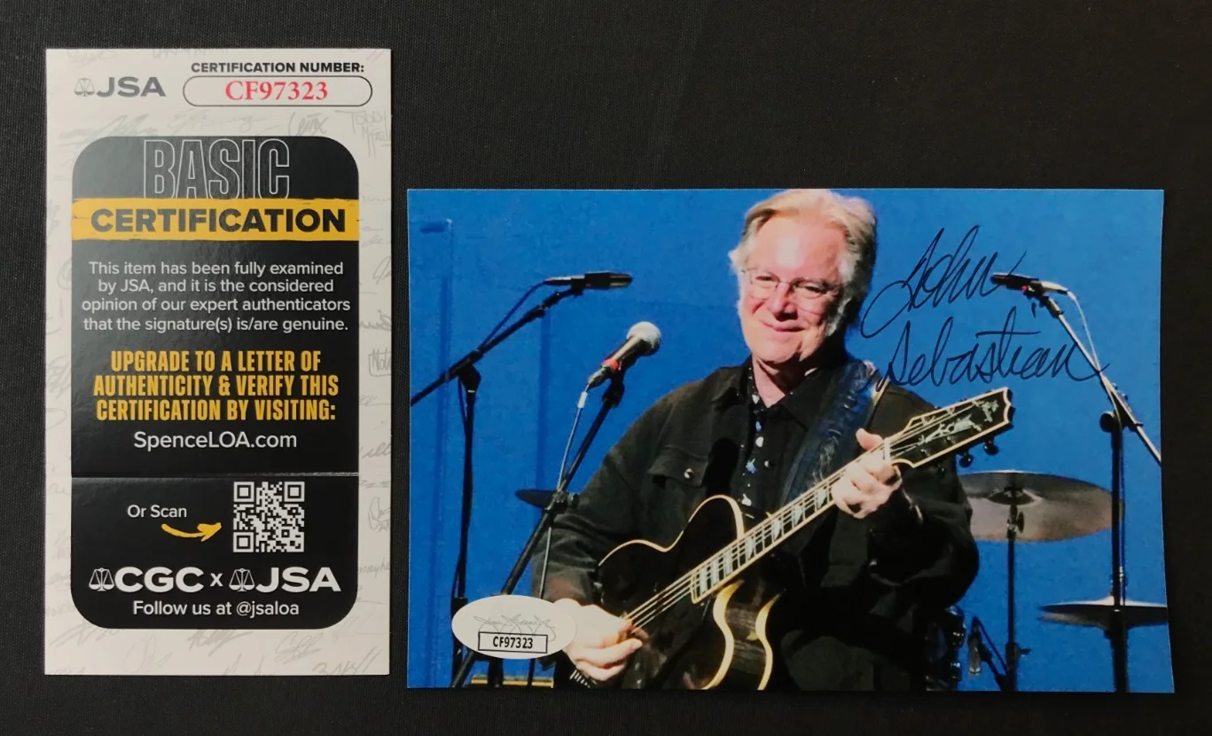 John Sebastian — John Sebastian Signed 4x6 Photo JSA w/COA "The Loving Spoonful" Musician 1960s!