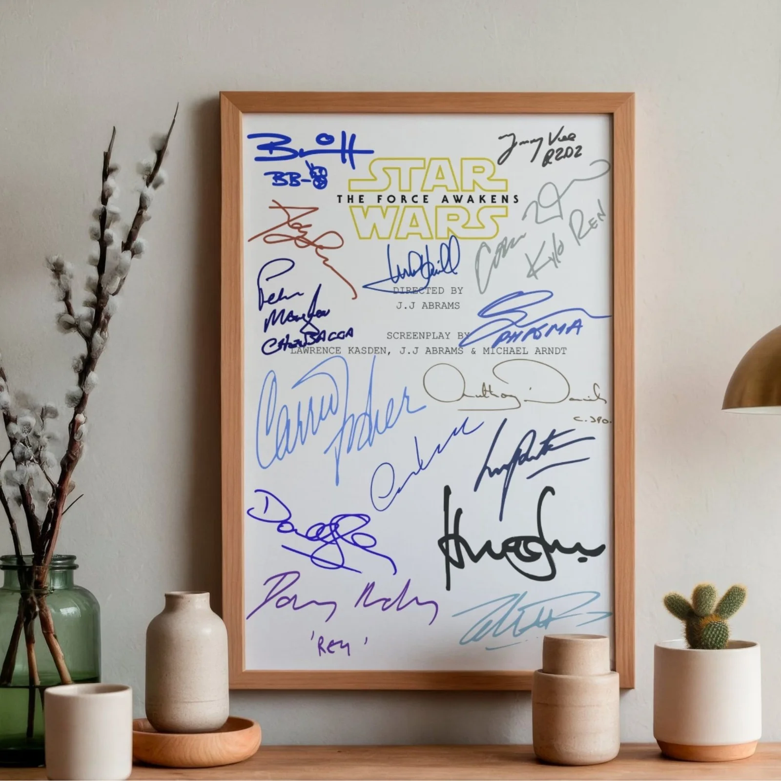 Star Wars The Force Awakens Inspired Poster A4 Pre-Printed Signature Film Gift, изображение 2