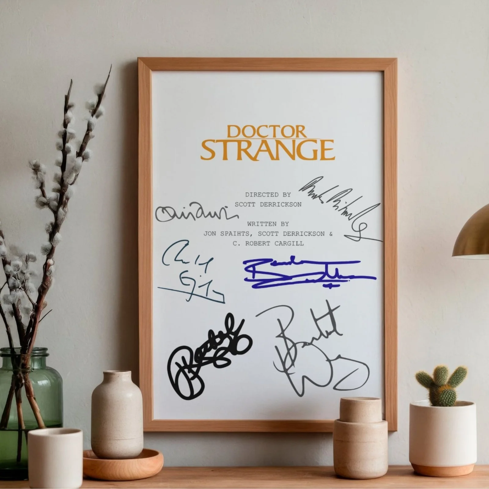 Doctor Strange Inspired Poster A4 Pre-Printed Autograph Script Style Film Gift, изображение 2