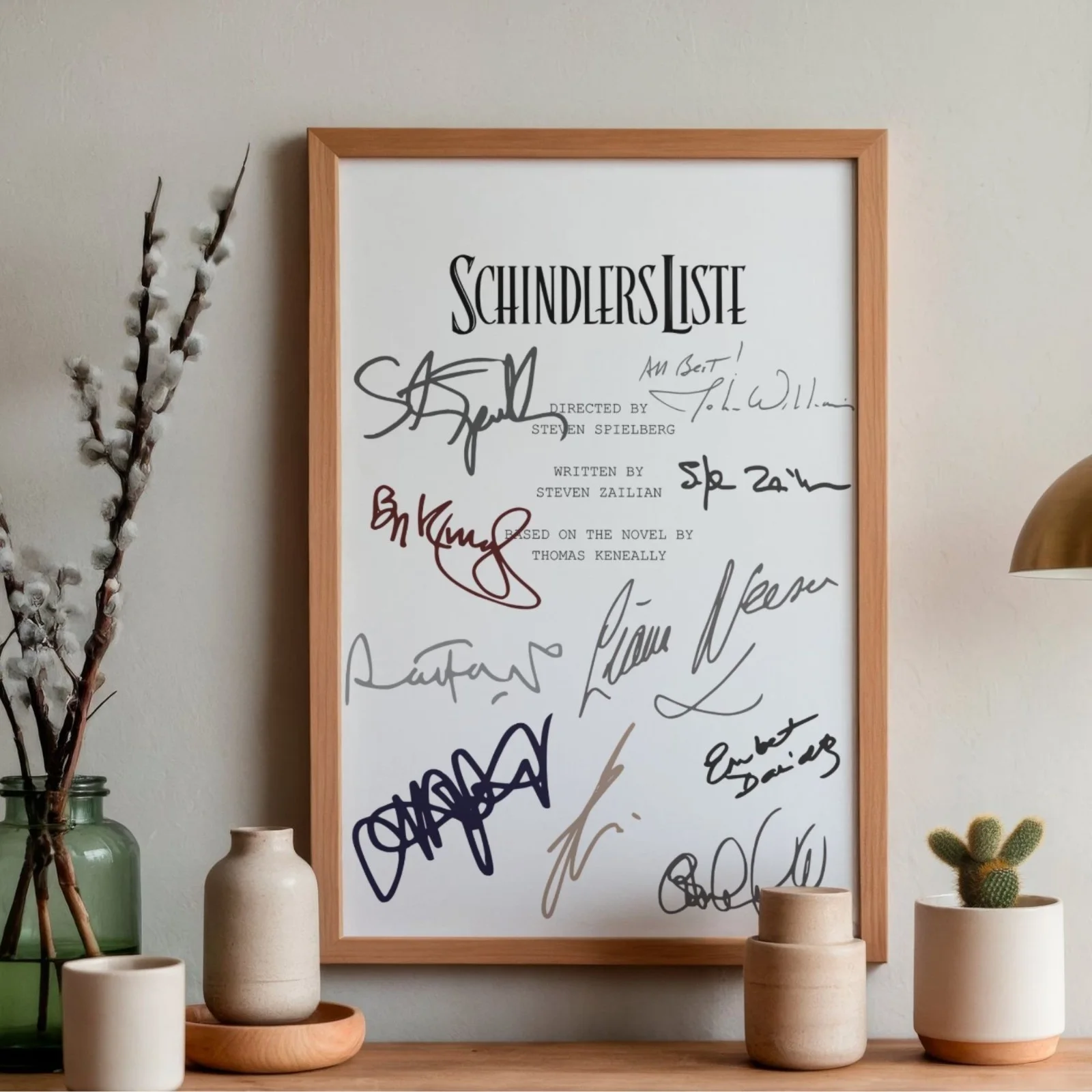 Schindler's List Inspired Poster A4 Pre-Printed Autograph Script Style Film Gift, image 2
