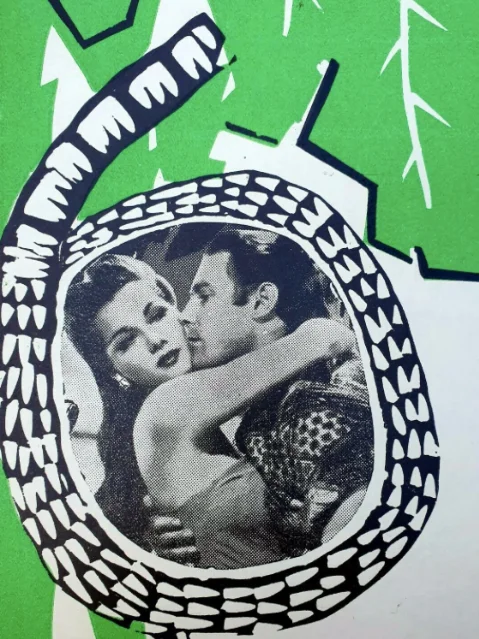 COBRA WOMAN - MARIA MONTEZ VINTAGE ORIGINAL DANISH CINEMA POSTER ROLLED 26"x13", изображение 3