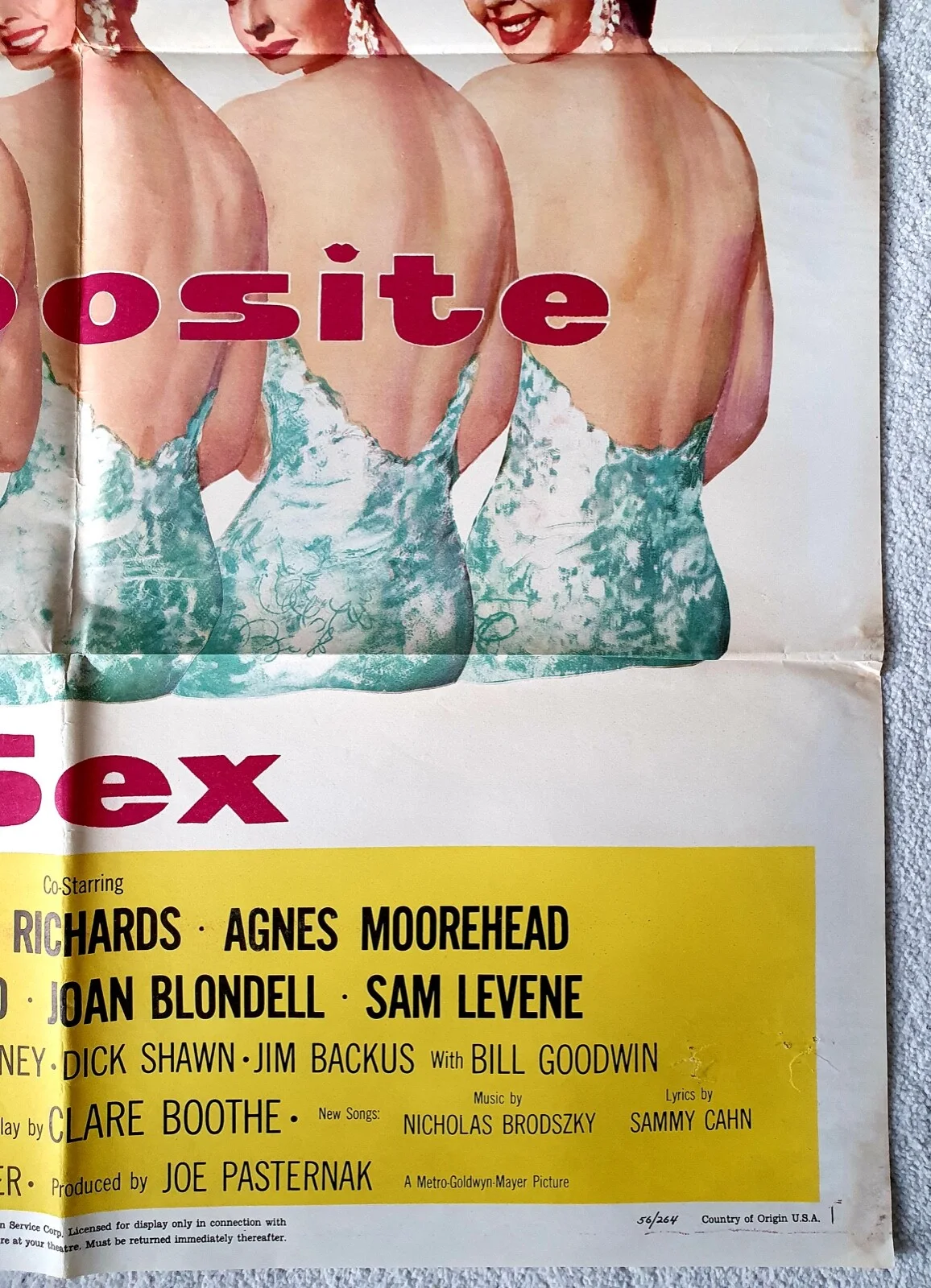 THE OPPOSITE SEX VINTAGE 1956 US 1 SHEET MOVIE POSTER JOAN COLLINS, JUNE ALLYSON, изображение 5