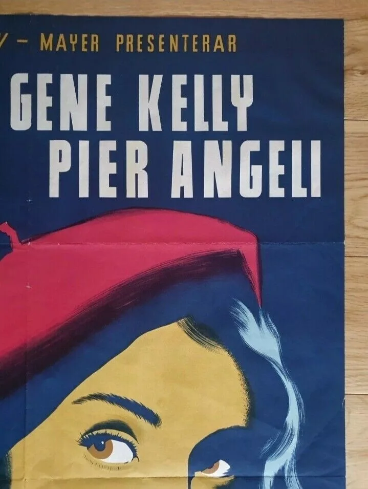 DEVIL MAKES THREE STUNNING 1953 NORWEGIAN POSTER GENE KELLY, PIER ANGELI 40"x27", image 3