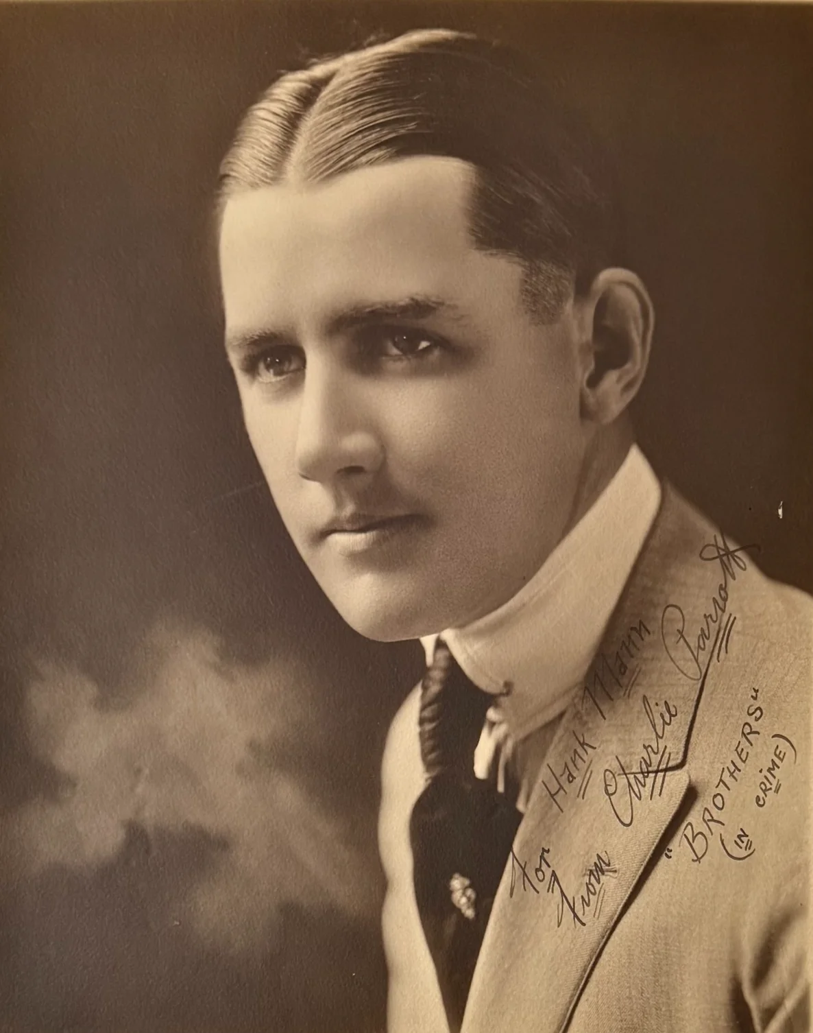 Charley Chase, Charlie Parrot — CHARLEY CHASE Signed Autographed 8" x 10" PHOTO "Charlie Parrot" To HANK MANN, изображение 3