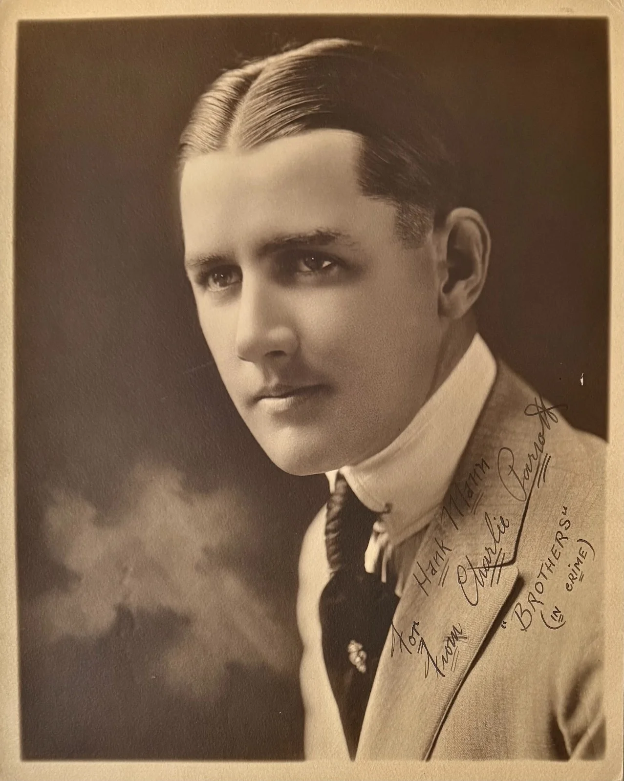 Charley Chase, Charlie Parrot — CHARLEY CHASE Signed Autographed 8" x 10" PHOTO "Charlie Parrot" To HANK MANN, изображение 5