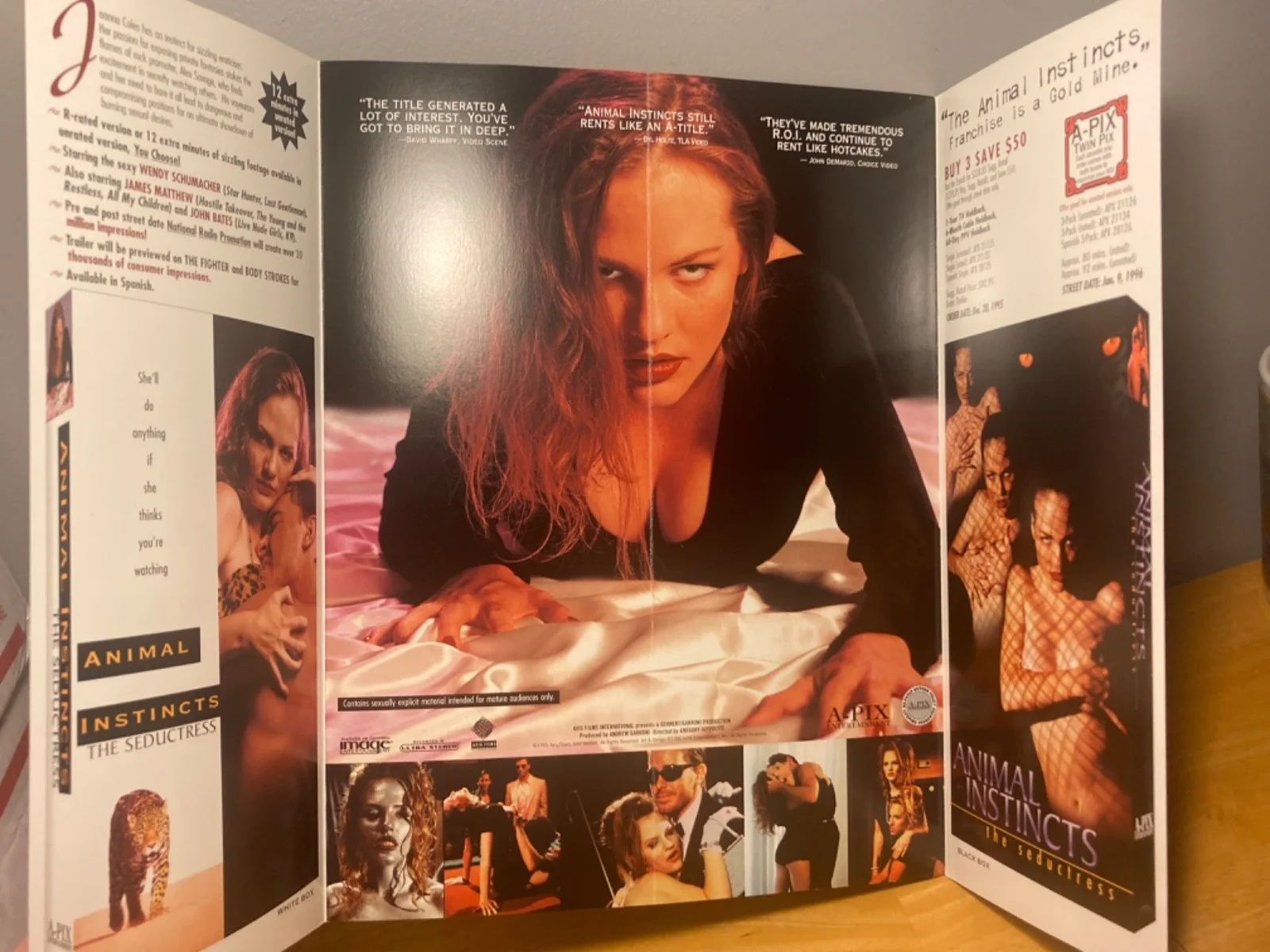 Hand SIGNED Wendy Schumacher 11x8.5 Fold-Out Promo - Animal Insticts: Seductress, изображение 3