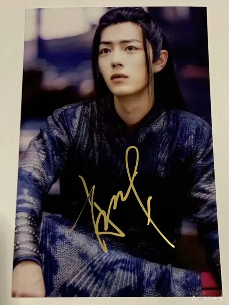 The Untamed Xiao Zhan Wang Yibo Wei wuxian Lan Wangji Signed Autographed Photo, изображение 4