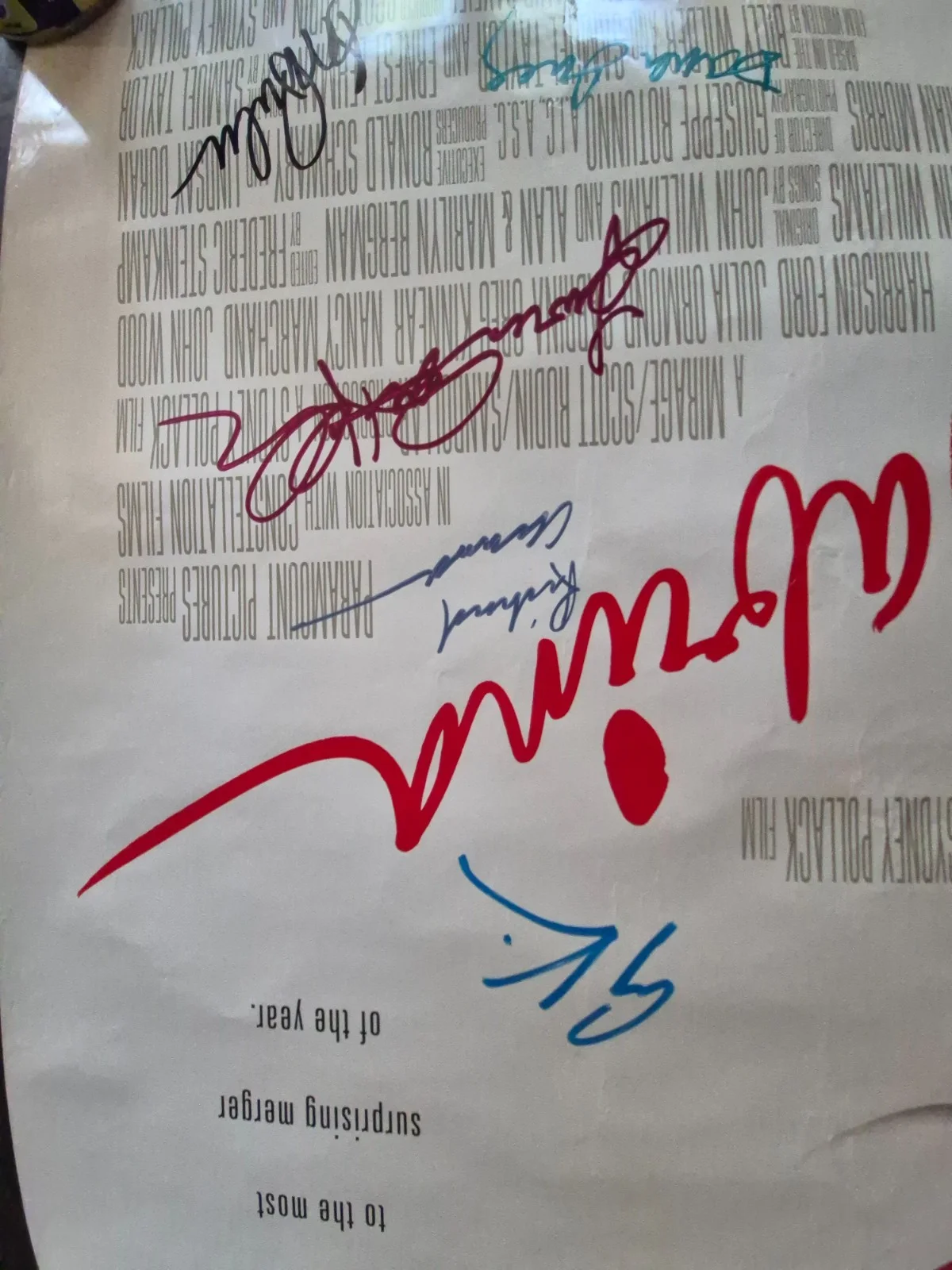 SEE BELOW — Sabrina-harrison ford ---CAST SIGNED MOVIE POSTER-w/COA ekim, image 4