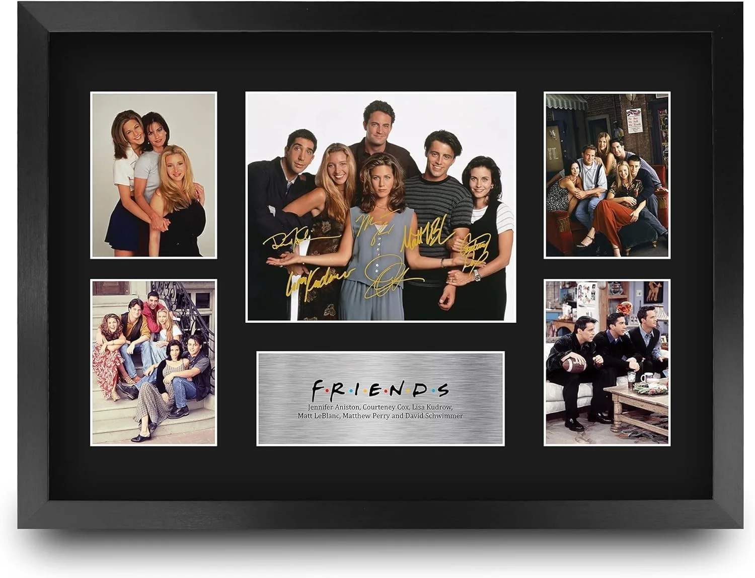 Framed Friends TV Show Autographed Photo Montage 16x12 Classic Gift, изображение 3