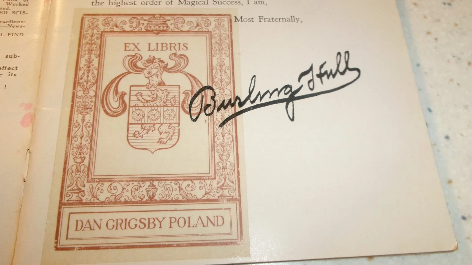 Burling Hull — EXPERT BILLIARD BALL MANIPULATION by Burling Hull...sleight of hand..autographed, изображение 5