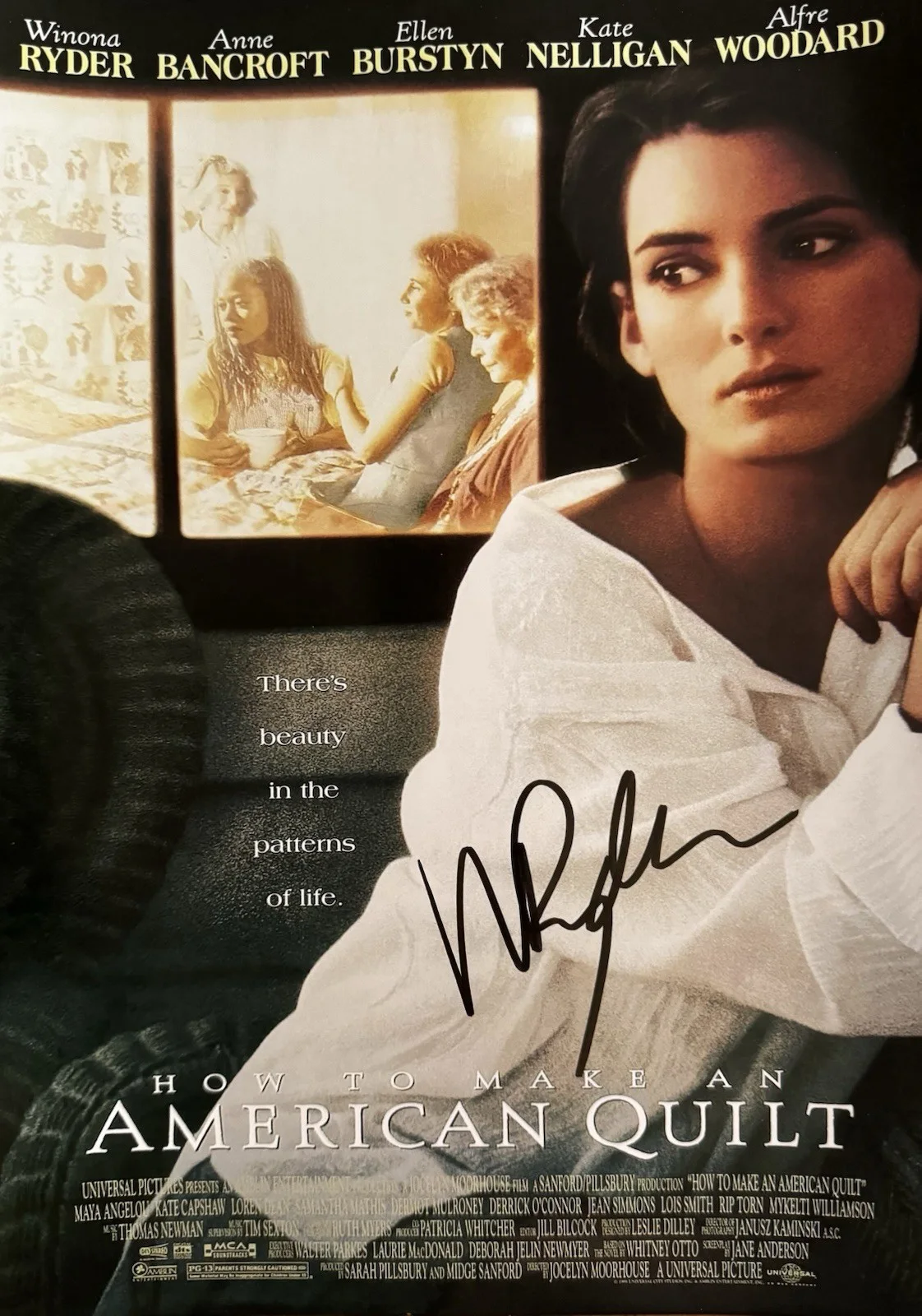Winona Ryder — Winona Ryder Signed 8.5x11.5” Photo American Quilt Beetlejuice W/COA