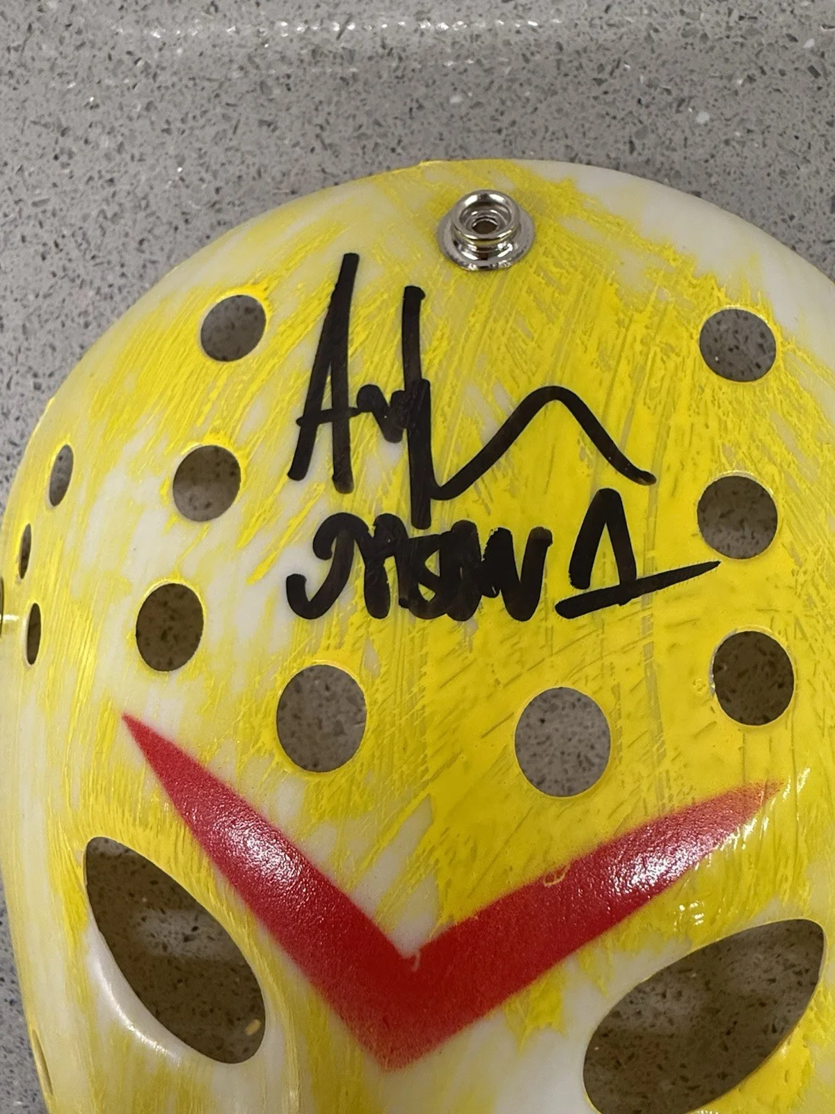 Ari Lehman “Jason 1” Autographed/Signed Friday The 13th Mask Jason BAS Witnessed, изображение 2
