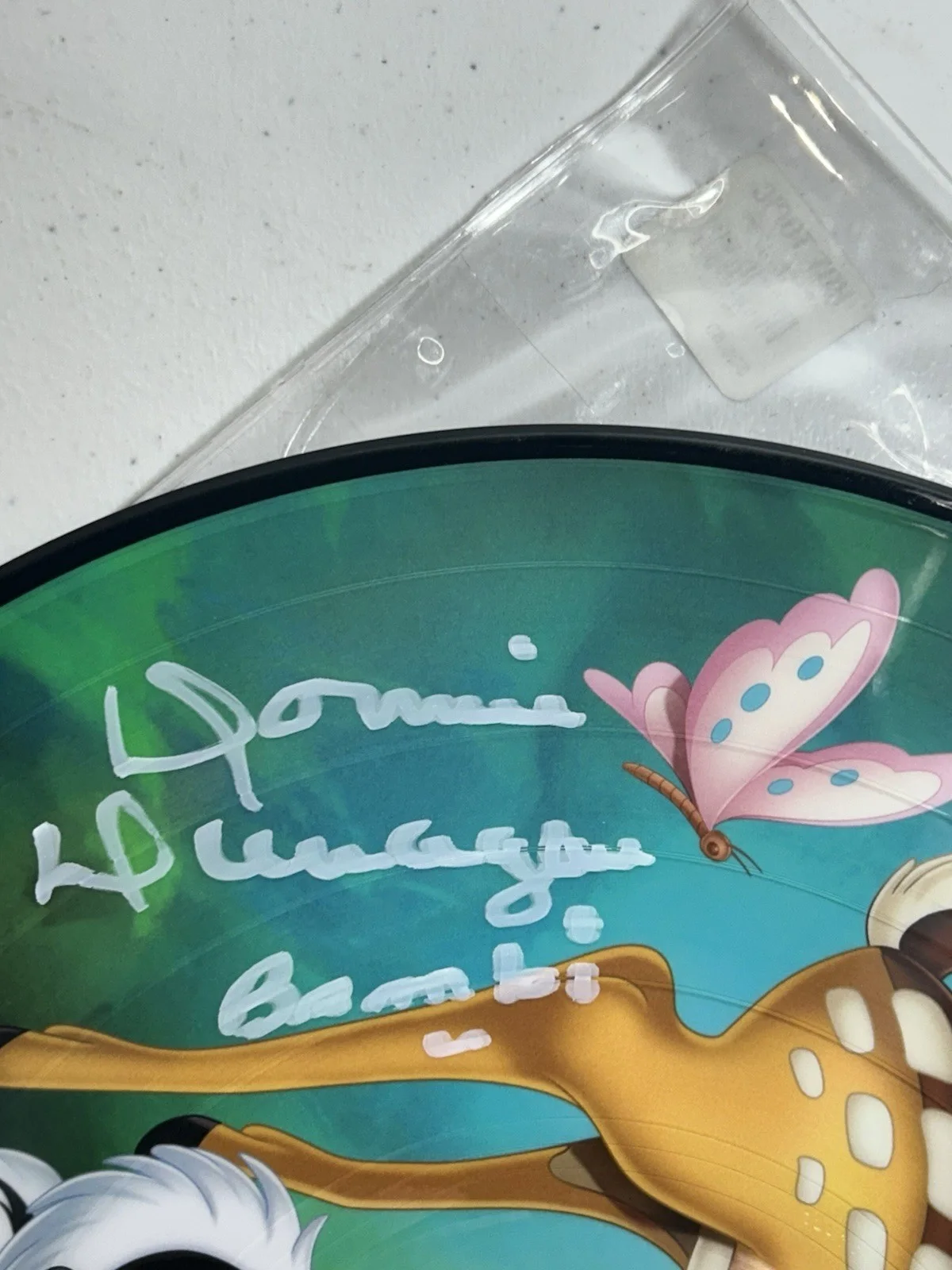 Donnie Dunagan — SIGNED Donnie Dunagan Bambi Disney Picture Disc Vinyl Voice of Bambi Autograph, изображение 3