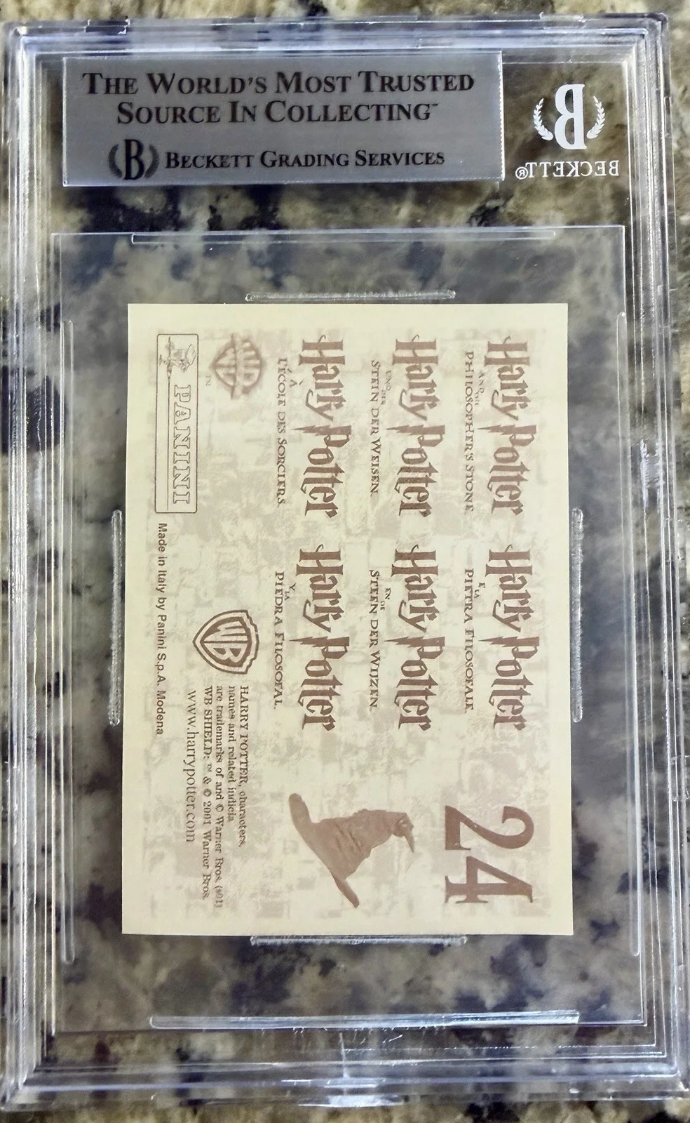Daniel Radcliffe — RARE! Daniel Radcliffe SIGNED Harry Potter 2001 Panini Rookie Card #24- BGS COA, изображение 4