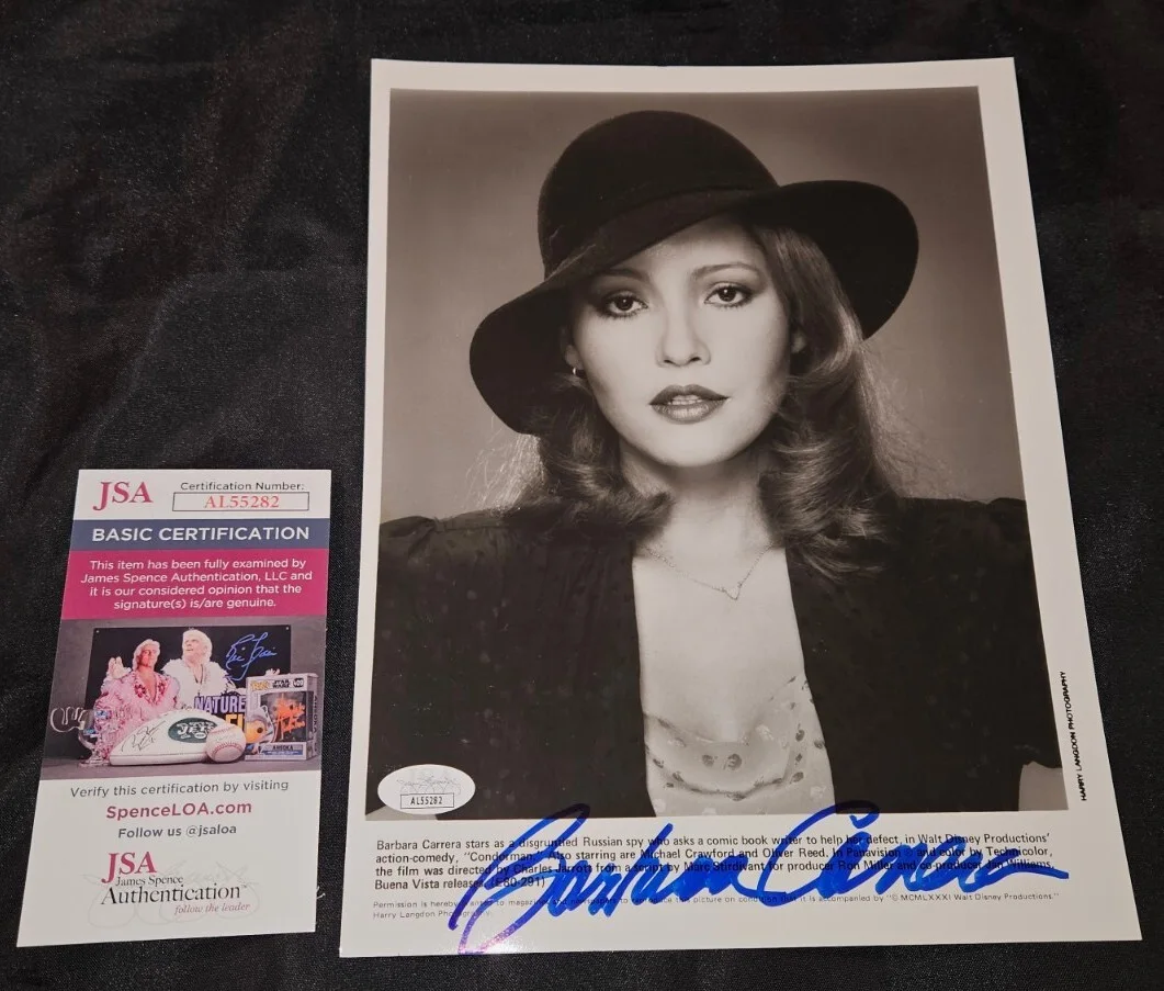 Barbara Carrera — BARBARA CARRERA SIGNED WALT DISNEY CONDORMAN 1981 8x10 PHOTO ACTRESS MODEL JSA