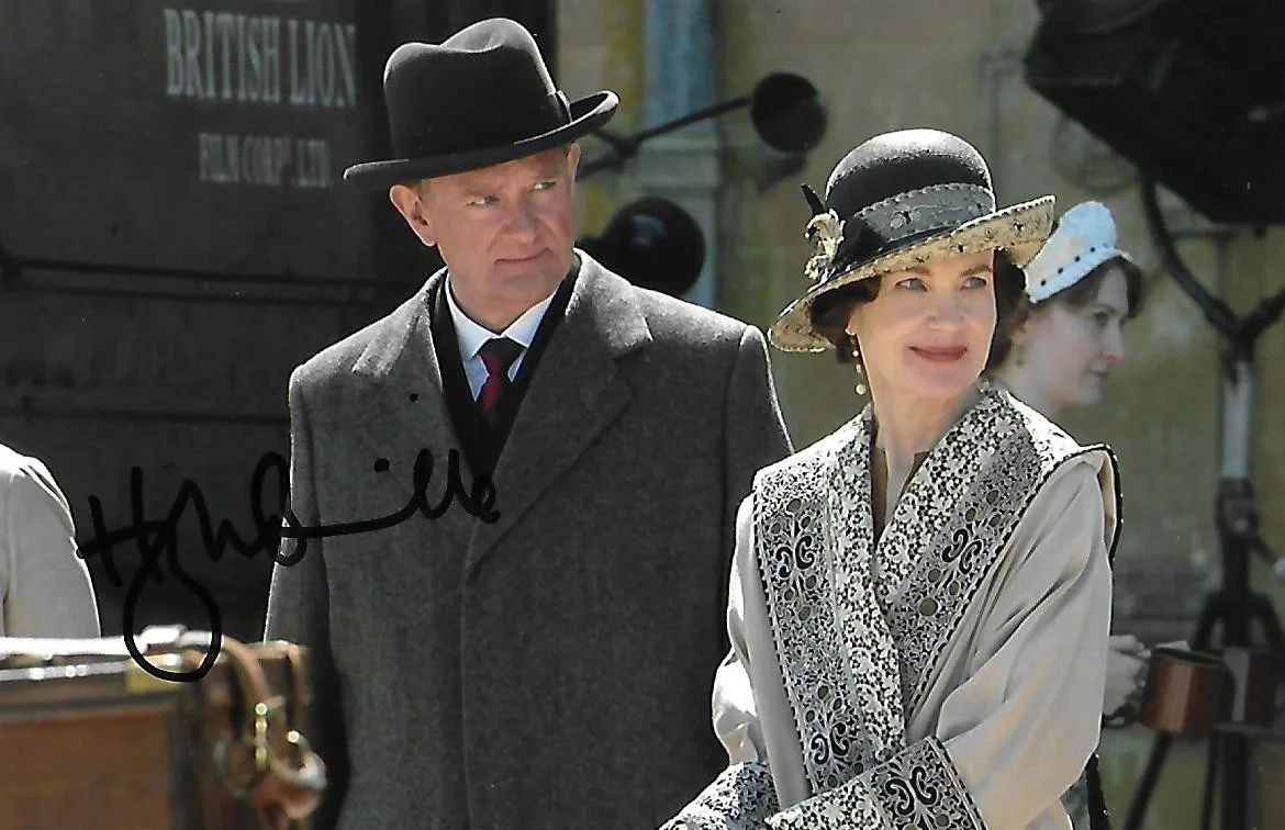 Hugh Bonneville — Hugh Bonneville auto/signed 4x6 photo Downton Abbey Notting Hill Actor COA LOOK!