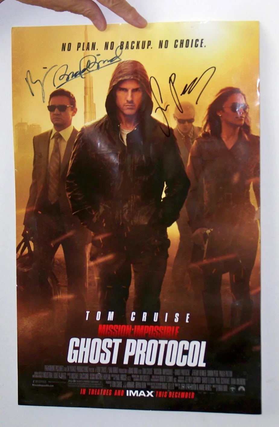 Mission Impossible Ghost Protocol Premiere Signed Poster, 11x17, image 4