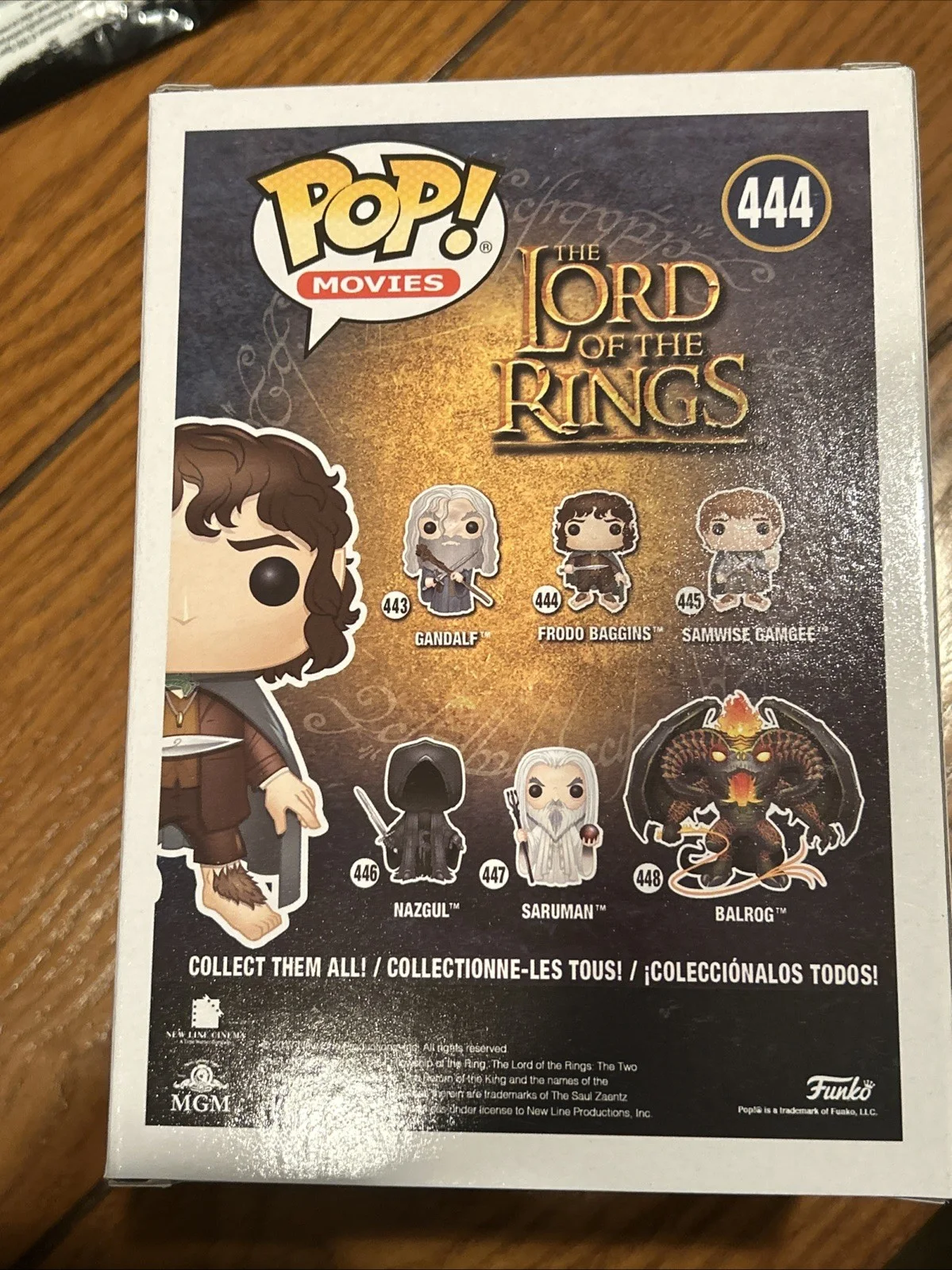 Elijah Wood — Elijah Wood LOTR "Frodo" Signed #444 Funko Pop Figure w/ Yellow Sig BAS Witness, изображение 3