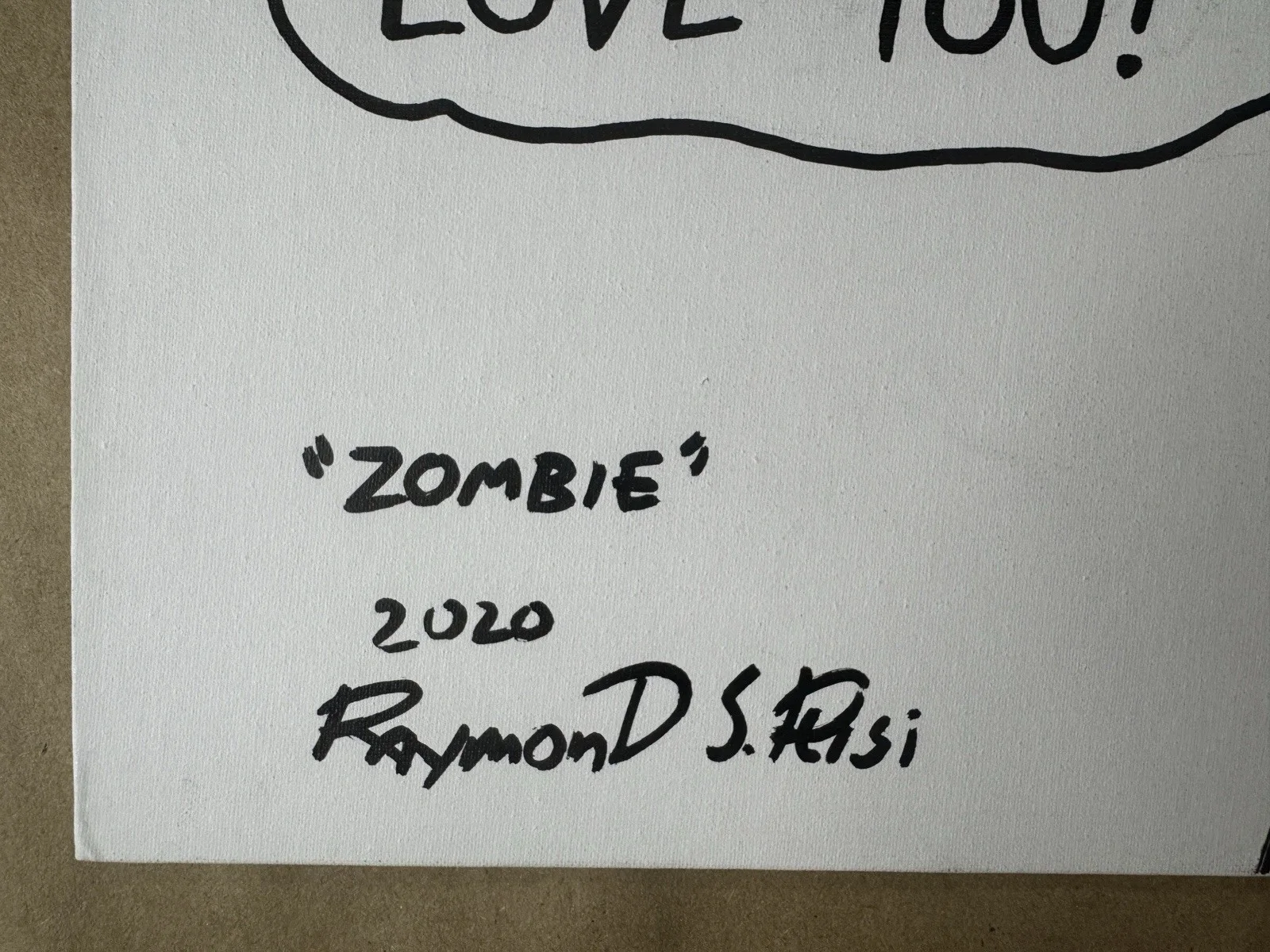 Raymond S Persi — Raymond S Persi Sketched Zombie Wreck it Ralph 11”x14” Canvas BAS COA, изображение 4