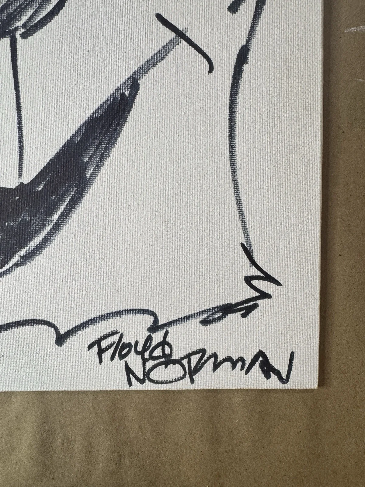 Floyd norman — Floyd Norman Signed & Sketched Sully Monsters Inc 11”x14” Canvas Beckett BAS COA, изображение 4