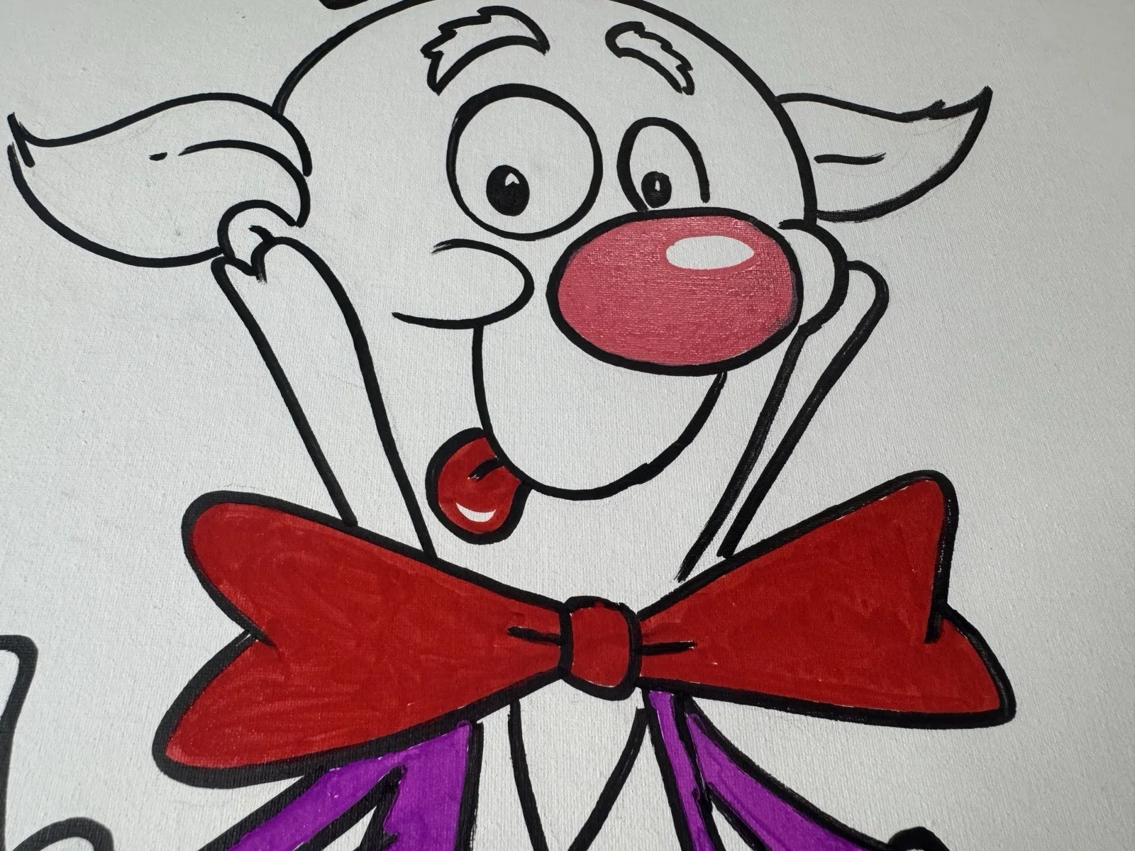 Raymond S Persi — Raymond S Persi Sketched King Candy Wreck it Ralph 11”x14” Canvas BAS COA, image 4