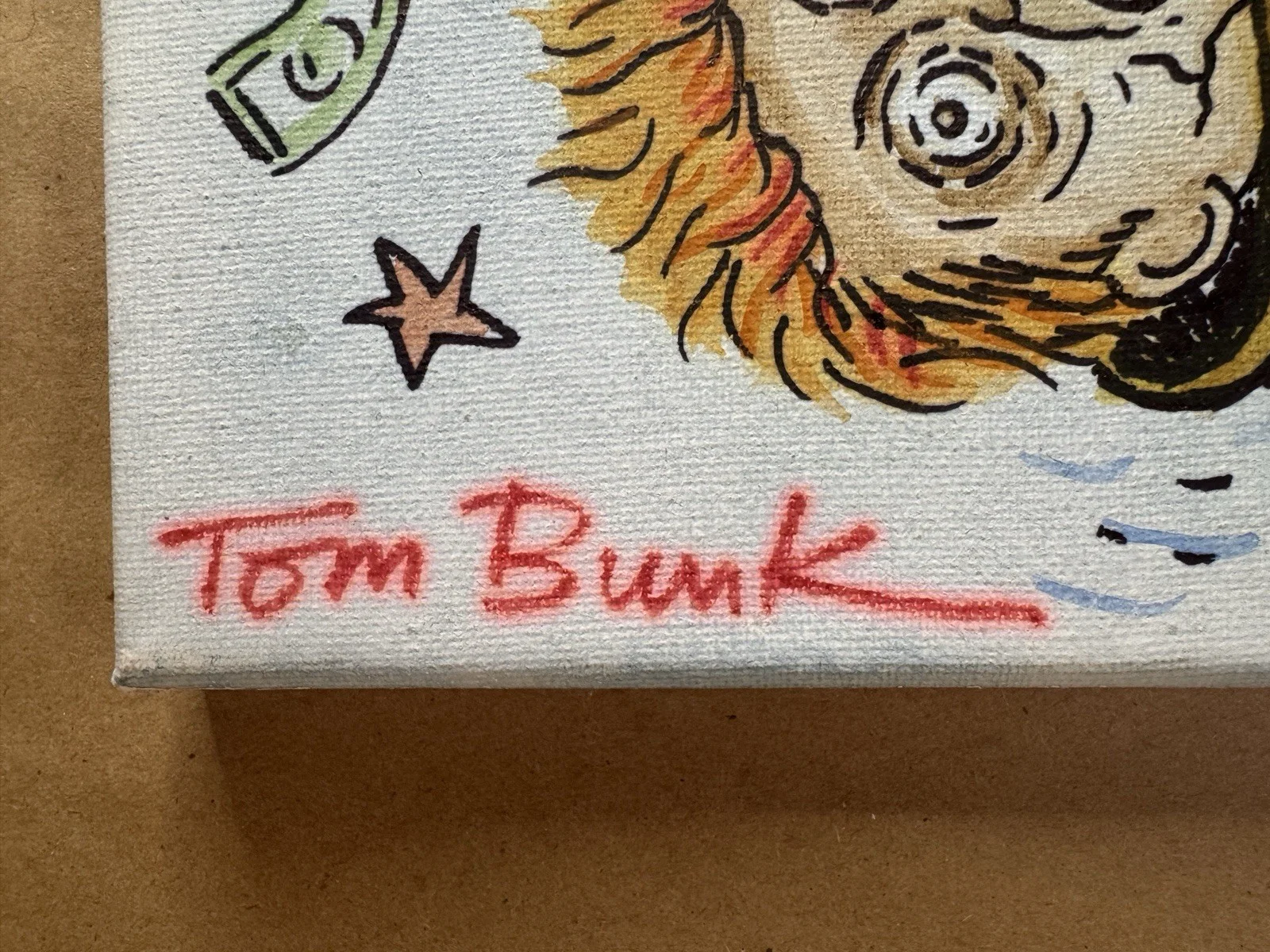 Tom Bunk — Tom Bunk Original Sketched Garbage Pail Kids 8"x10" Canvas Beckett BAS COA, image 5