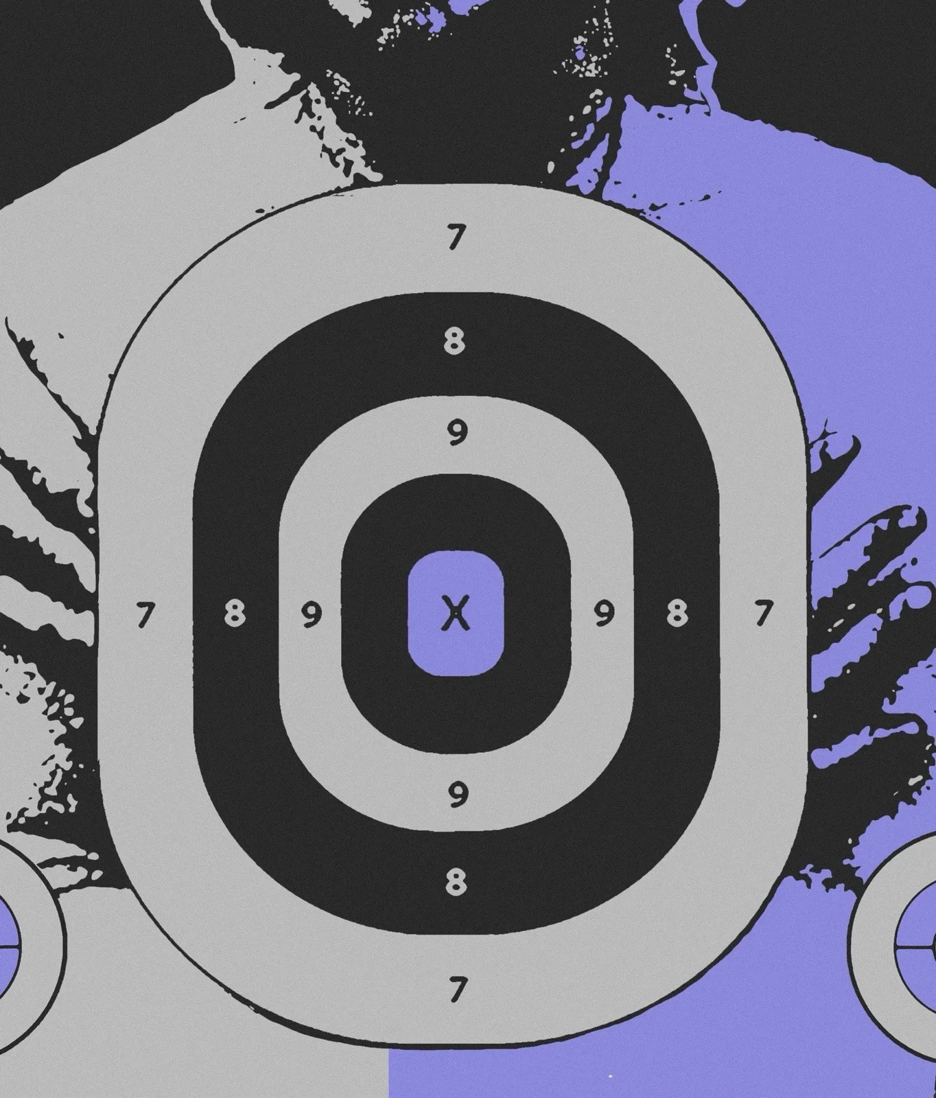 Charles Manson Gun Target A3 Poster, image 2