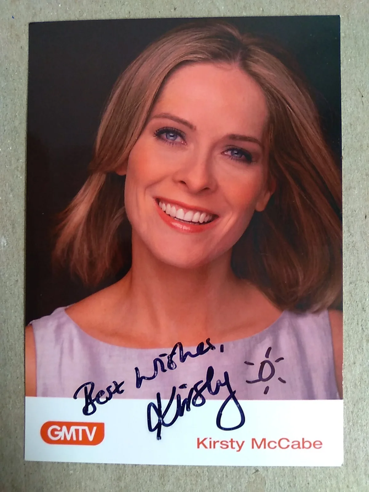 Kristy McCabe Meteorologist And TV Presenter Autographed 6x4 Postal Card Signed, изображение 2