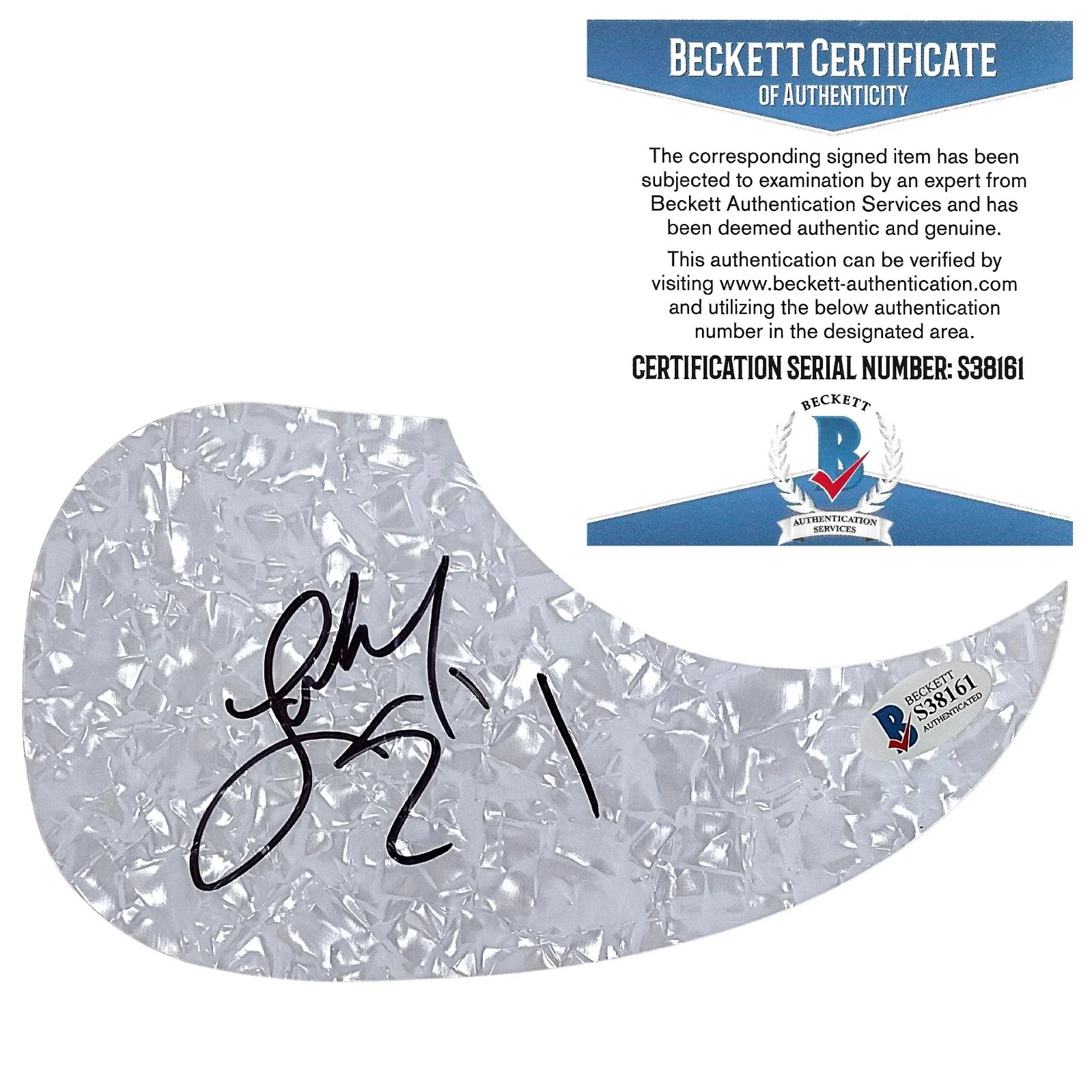 Lindsay Ell — Lindsay Ell Signed Pearl Guitar Pickguard Beckett COA Country Music Memorabilia, изображение 2