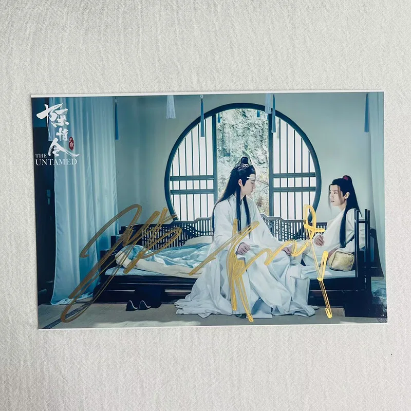 The Untamed Wei Wuxian Lan Wangji Wang Yibo Xiao Zhan Autographed Signed Photo, изображение 2