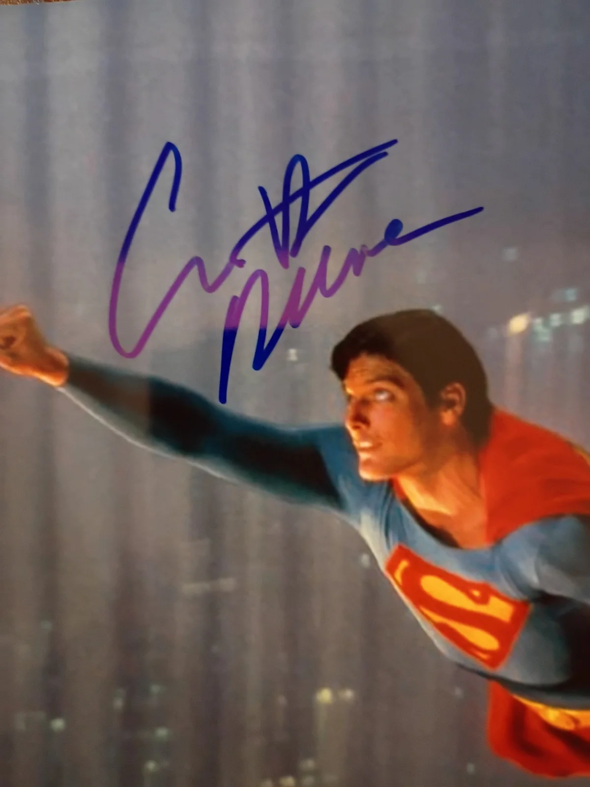 Christopher Reeve — Christopher Reeve Superman Signed 8x10 Photo COA W/ Matching Numbered Sticker, image 2