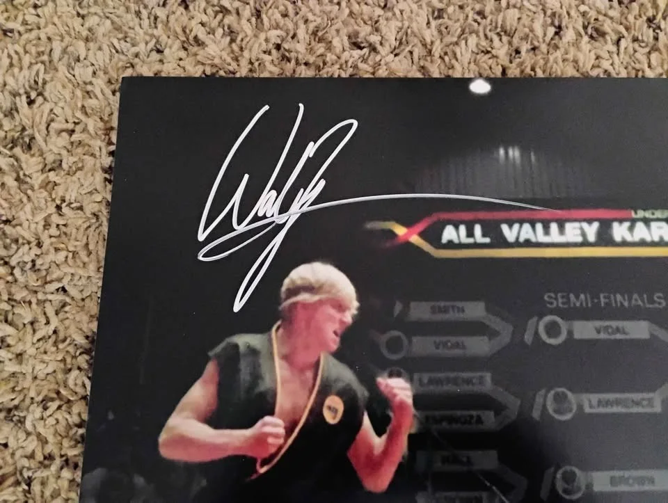 Ralph Macchio, William Zabka — William Zabka & Ralph Macchio Signed Karate Kid Cobra Kai 16x20 with JSA Auth, image 2