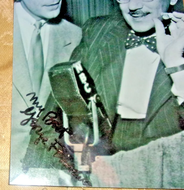 Jack Fenneman radio and TV announcer signed 4x6 photo, изображение 2