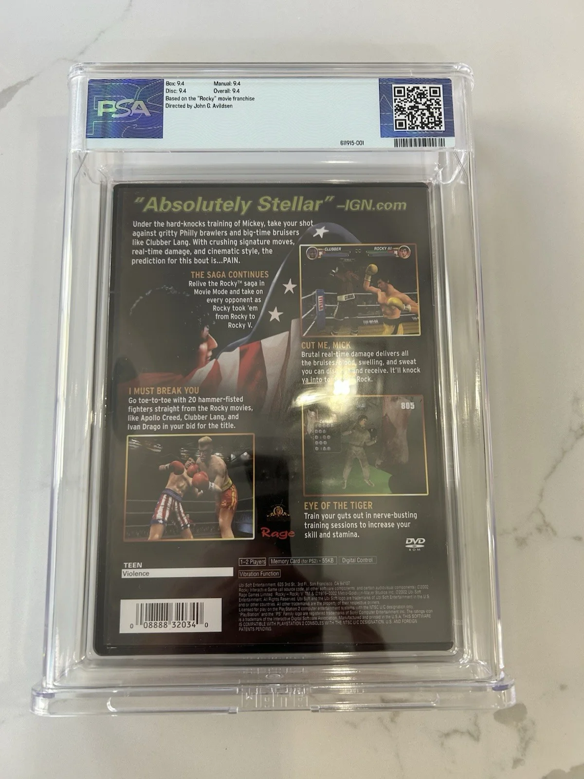Rocky PS2 Dolph Lundgren Autographed Video Game PSA, image 2