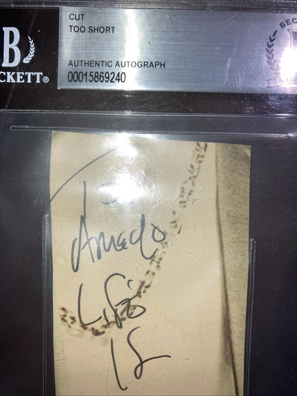 Too Short Autograph Signed Cut To Be Loved Beckett Bas Graded, image 2