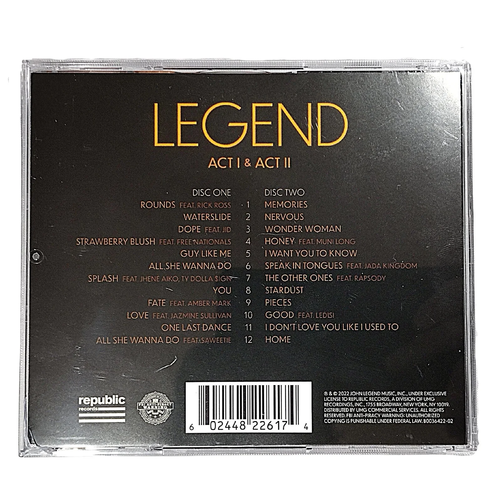 John Legend — John Legend Signed Legend CD Insert With Disc Beckett BAS COA Gold Sharpie, изображение 5
