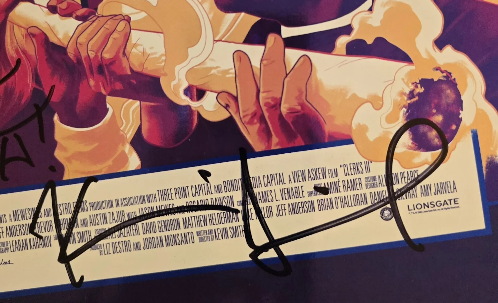 Kevin Smith, Jason Mewes — Kevin Smith & Jason Mewes Signed 13x19 Clerks III "SDCC" Metallic Poster, изображение 3