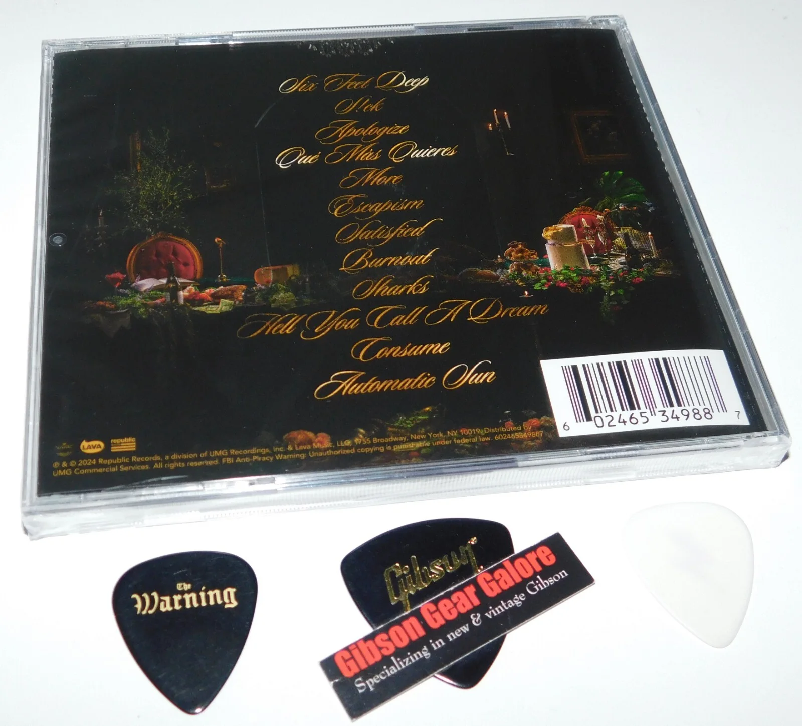 The Warning Band Keep Me Fed Signed CD Dany Guitar Pick Paulina Daniela Ale LTD, image 2