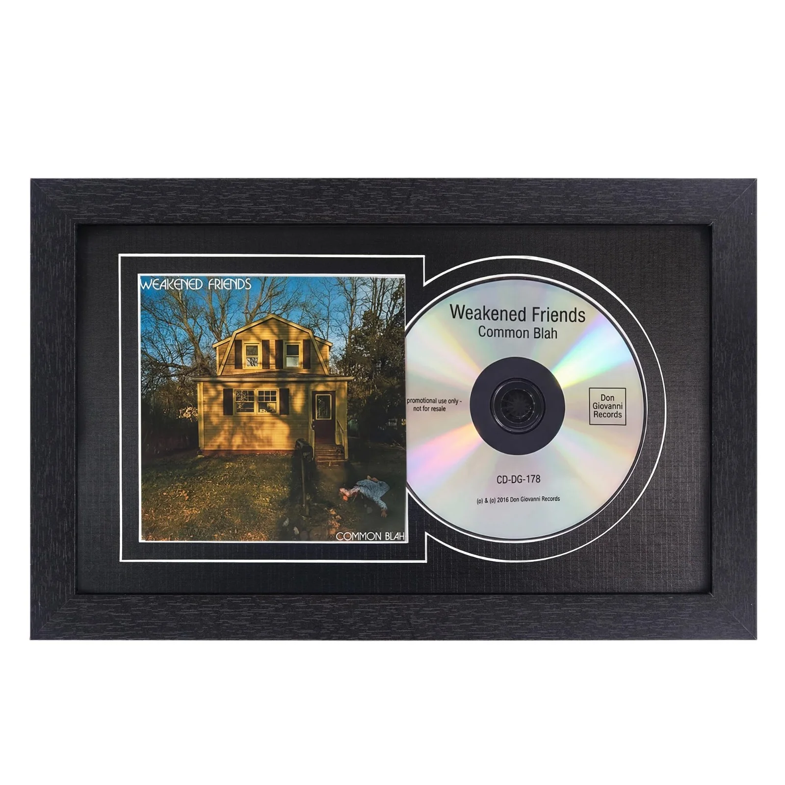 CD Display Frame with Real Glass, Signed Music Frame for Disc & Booklet, Wall/Ta, image 2